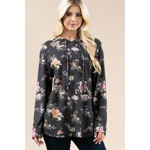 *LAST ONE* large Avery Floral Print Hoodie